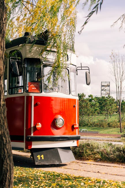 Traditional transport tram symbolizing a smooth journey